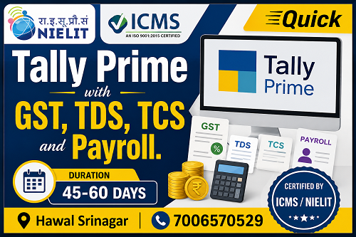 Advanced Tally Prime with GST TDS TCS and Payroll